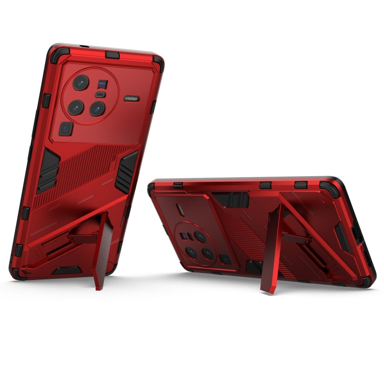 For vivo X80 Pro Punk Armor PC + TPU Phone Case with Holder(Red) - vivo Cases by PMC TechLife | Online Shopping South Africa | PMC TechLife | Buy Now Pay Later Mobicred