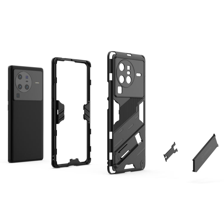 For vivo X80 Pro Punk Armor PC + TPU Phone Case with Holder(Green) - vivo Cases by PMC TechLife | Online Shopping South Africa | PMC TechLife | Buy Now Pay Later Mobicred