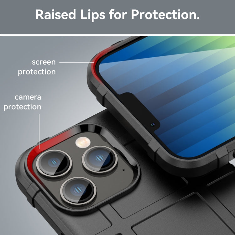 For iPhone 14 Pro Rugged Shield Full Coverage Shockproof TPU Case (Black) - iPhone 14 Pro Cases by PMC TechLife | Online Shopping South Africa | PMC TechLife