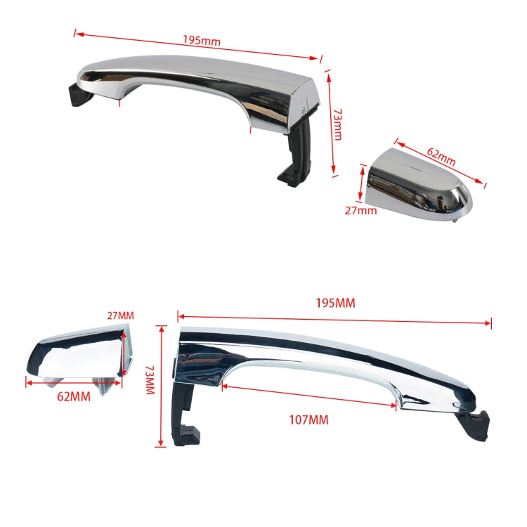A6873 4 in 1 Car Outside Door Handle 82651-2P010 for KIA Sorento 2011-2015 - Door Handles by PMC TechLife | Online Shopping South Africa | PMC TechLife | Buy Now Pay Later Mobicred