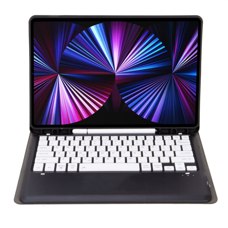 C12B Detachable Pen Slot Bluetooth Keyboard Leather Tablet Case For iPad Pro 12.9 inch 2021/2020/2018(Black) - For iPad Pro by PMC TechLife | Online Shopping South Africa | PMC TechLife
