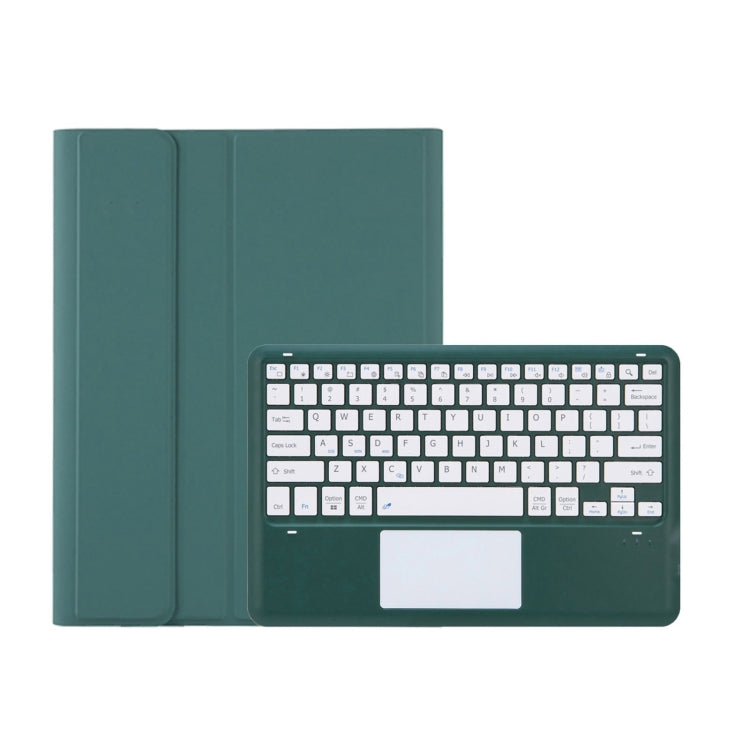T12B-A Detachable Touch Pad Bluetooth Keyboard Leather Tablet Case For iPad Pro 12.9 inch 2021/2020/2018(Dark Green) - For iPad Pro by PMC TechLife | Online Shopping South Africa | PMC TechLife