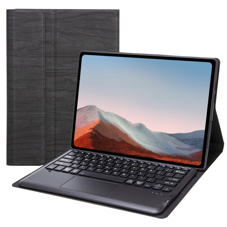 SF128-A Tree Texture Touchpad Bluetooth Keyboard Leather Tablet Case For Microsoft Surface Pro 8(Black) - Others Keyboard by PMC TechLife | Online Shopping South Africa | PMC TechLife
