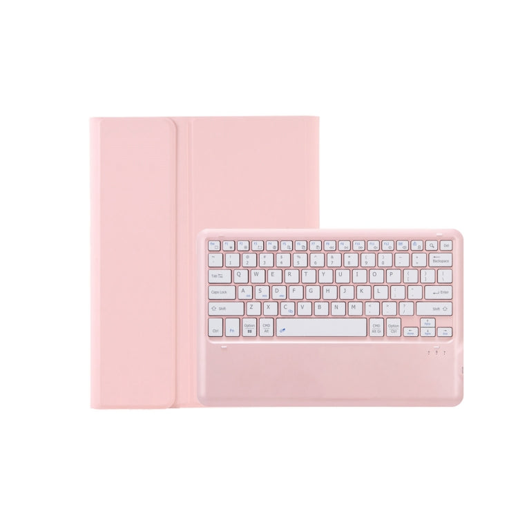 T800B Pen Slot Detachable Bluetooth Keyboard Leather Tablet Case For Samsung Galaxy Tab S8+/S7+/S7 FE(Pink) - Samsung Keyboard by PMC TechLife | Online Shopping South Africa | PMC TechLife