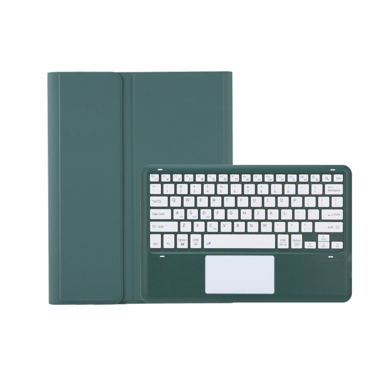 T800B-A Touch Pad Detachable Bluetooth Keyboard Leather Tablet Case For Samsung Galaxy Tab S8+/S7+/S7 FE(Dark Green) - Samsung Keyboard by PMC TechLife | Online Shopping South Africa | PMC TechLife