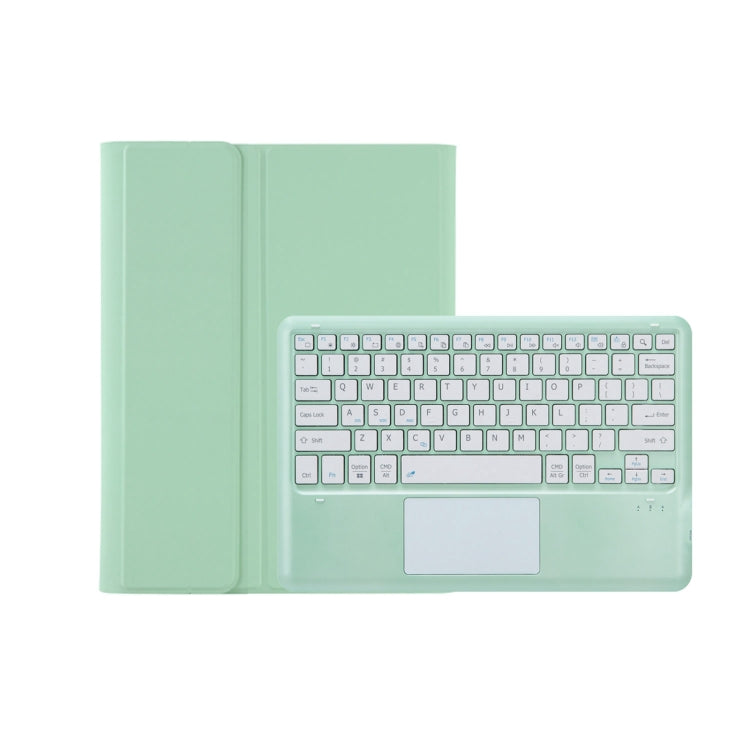 T800B-A Touch Pad Detachable Bluetooth Keyboard Leather Tablet Case For Samsung Galaxy Tab S8+/S7+/S7 FE(Mint Green) - Samsung Keyboard by PMC TechLife | Online Shopping South Africa | PMC TechLife