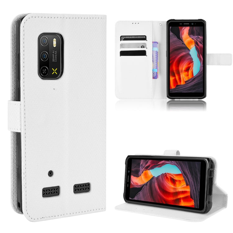 For Ulefone Armor X10 / X10 Pro Diamond Texture Leather Phone Case(White) - Ulefone Cases by PMC Jewellery | Online Shopping South Africa | PMC Jewellery | Buy Now Pay Later Mobicred