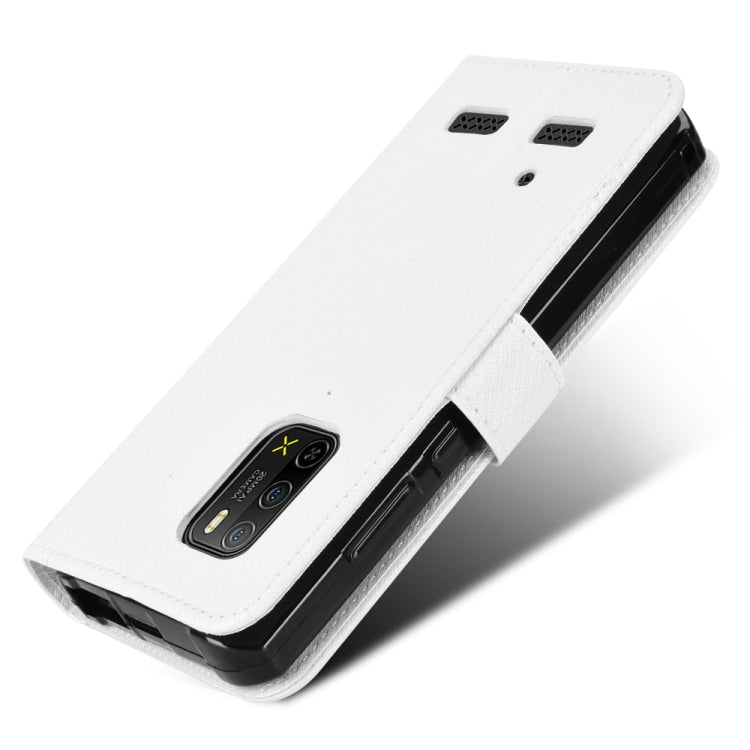 For Ulefone Armor X10 / X10 Pro Diamond Texture Leather Phone Case(White) - Ulefone Cases by PMC Jewellery | Online Shopping South Africa | PMC Jewellery | Buy Now Pay Later Mobicred