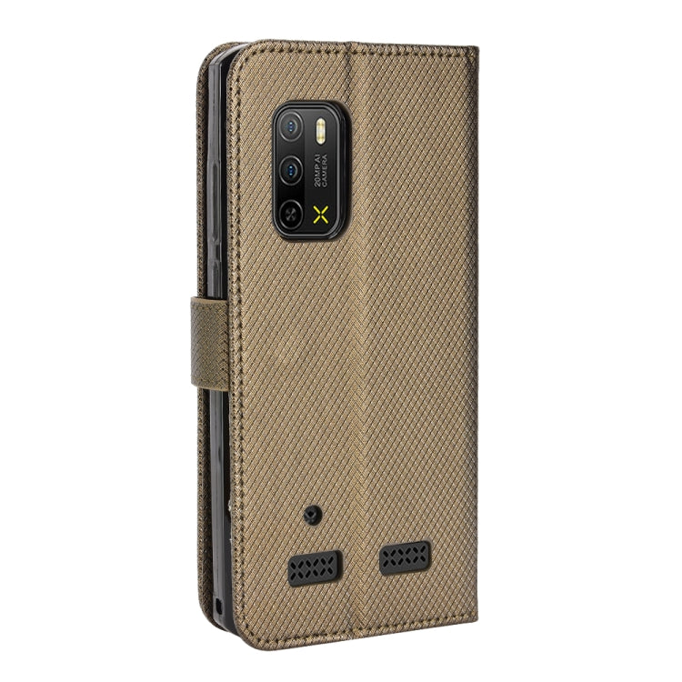 For Ulefone Armor X10 / X10 Pro Diamond Texture Leather Phone Case(Brown) - free shipping - PMC Jewellery - Order now!