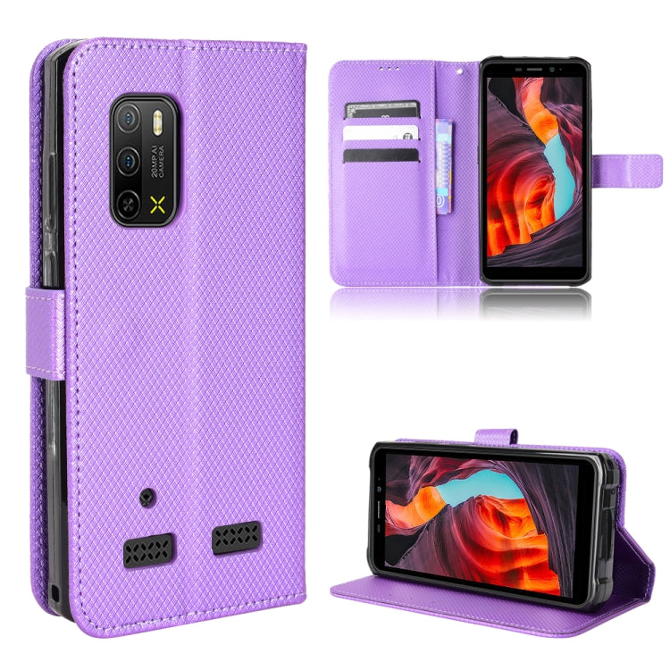 For Ulefone Armor X10 / X10 Pro Diamond Texture Leather Phone Case(Purple) - Ulefone Cases by PMC Jewellery | Online Shopping South Africa | PMC Jewellery | Buy Now Pay Later Mobicred