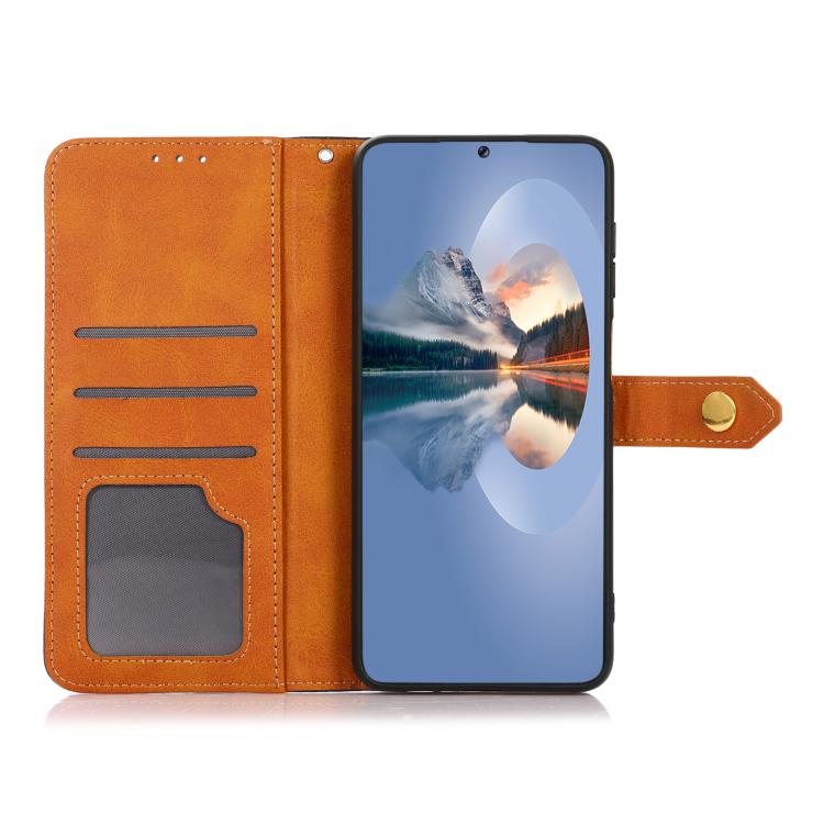 For iPhone 17 KHAZNEH Dual-color Cowhide Texture Flip Leather Phone Case(Rose Gold) - free shipping - PMc TechLife - Order now!