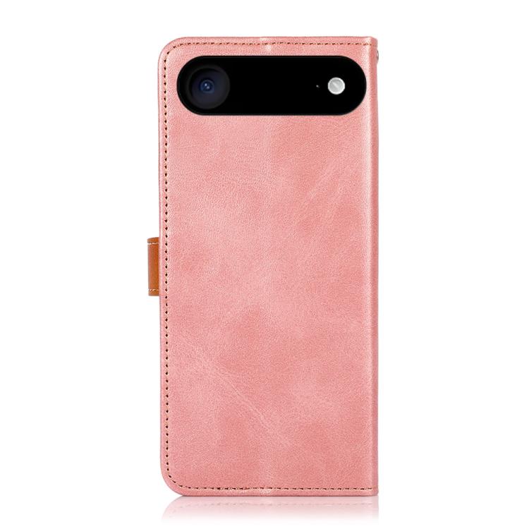 For iPhone 17 Air KHAZNEH Dual-color Cowhide Texture Flip Leather Phone Case(Rose Gold) - free shipping - PMc TechLife - Order now!