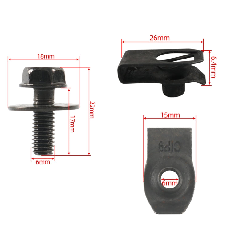 A6854 35 in 1 Car Hood Fender Bumper Fixing Kit for Infiniti G35 Sedan 2003-2008 - Nuts & Bolts by PMC TechLife | Online Shopping South Africa | PMC TechLife | Buy Now Pay Later Mobicred