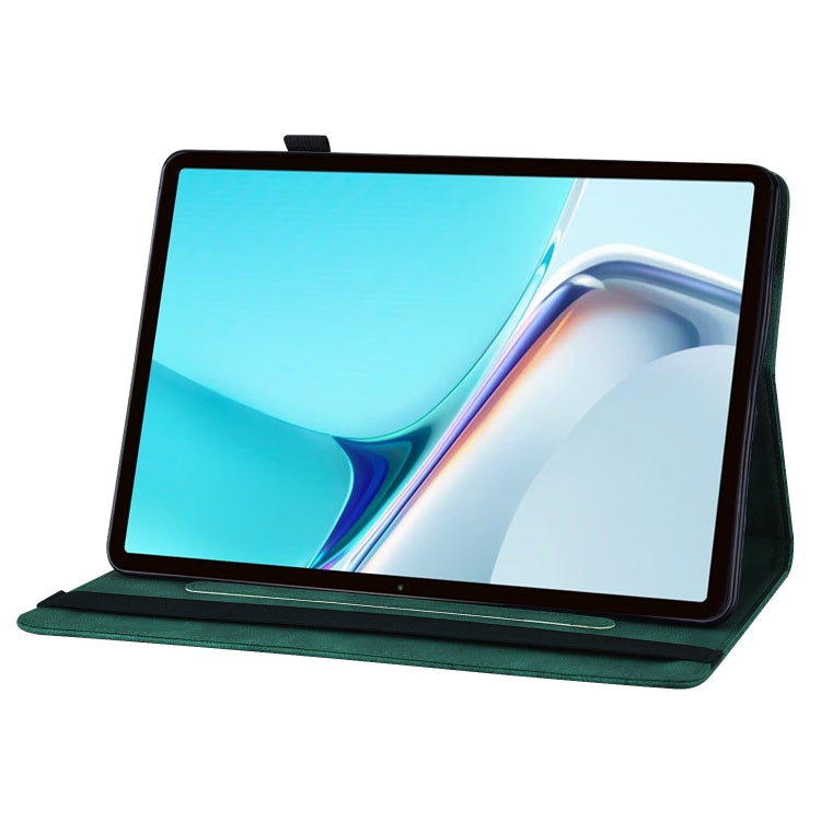For Huawei MatePad 11 2021 Big Butterfly Embossed Leather Tablet Case(Green) - Huawei by PMC TechLife | Online Shopping South Africa | PMC TechLife | Buy Now Pay Later Mobicred