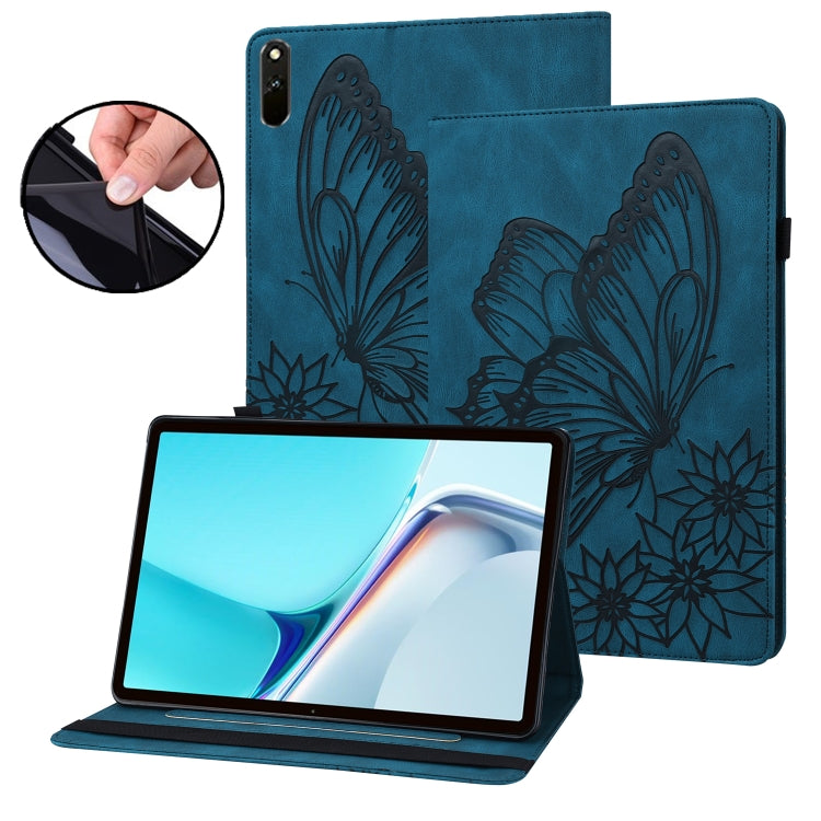 For Huawei MatePad 11 2021 Big Butterfly Embossed Leather Tablet Case(Blue) - Huawei by PMC TechLife | Online Shopping South Africa | PMC TechLife | Buy Now Pay Later Mobicred