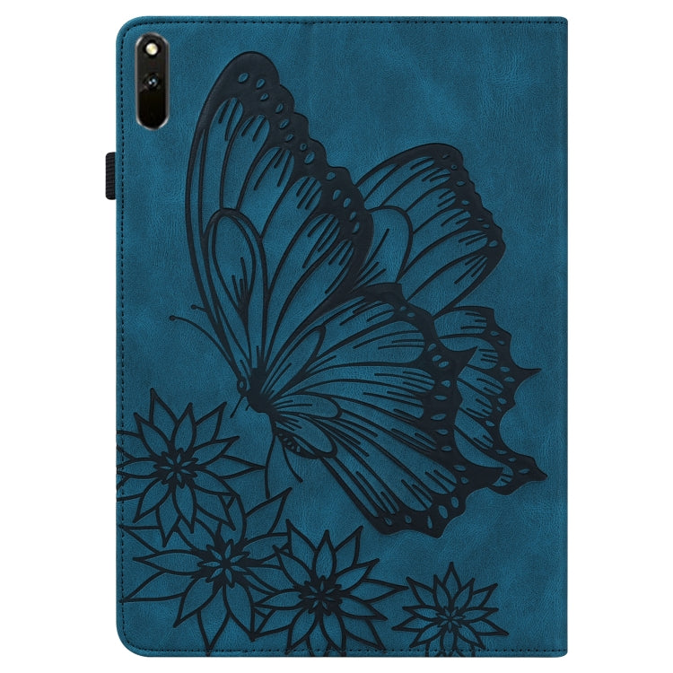 For Huawei MatePad 11 2021 Big Butterfly Embossed Leather Tablet Case(Blue) - Huawei by PMC TechLife | Online Shopping South Africa | PMC TechLife | Buy Now Pay Later Mobicred
