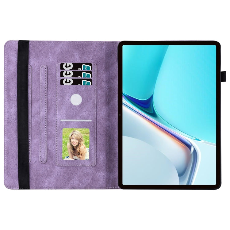 For Huawei MatePad 11 2021 Big Butterfly Embossed Leather Tablet Case(Purple) - Huawei by PMC TechLife | Online Shopping South Africa | PMC TechLife | Buy Now Pay Later Mobicred