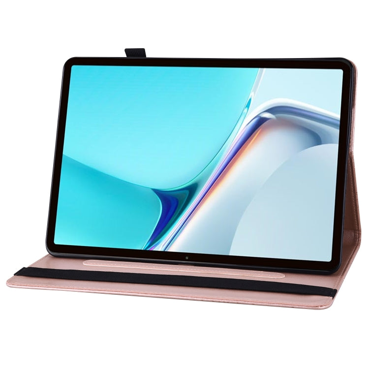 For Huawei MatePad 11 2021 Big Butterfly Embossed Leather Tablet Case(Rose Gold) - Huawei by PMC TechLife | Online Shopping South Africa | PMC TechLife | Buy Now Pay Later Mobicred