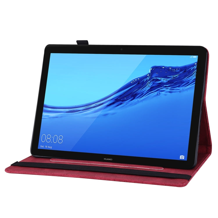 For Huawei MediaPad T5 Big Butterfly Embossed Leather Tablet Case(Red) - free shipping - PMC TechLife - Order now!