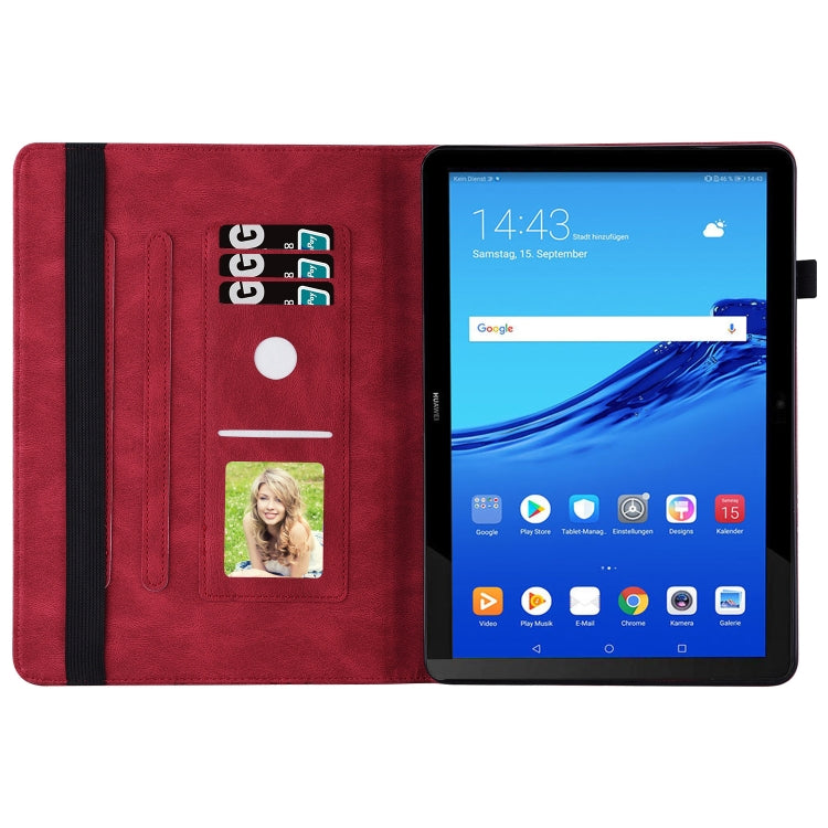 For Huawei MediaPad T5 Big Butterfly Embossed Leather Tablet Case(Red) - free shipping - PMC TechLife - Order now!