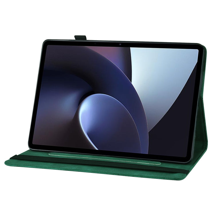 For OPPO Pad 11 inch 2022 Big Butterfly Embossed Leather Tablet Case(Green) - OPPO by PMC TechLife | Online Shopping South Africa | PMC TechLife | Buy Now Pay Later Mobicred