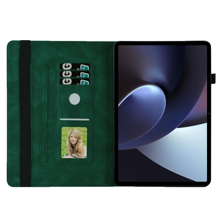 For OPPO Pad 11 inch 2022 Big Butterfly Embossed Leather Tablet Case(Green) - OPPO by PMC TechLife | Online Shopping South Africa | PMC TechLife | Buy Now Pay Later Mobicred