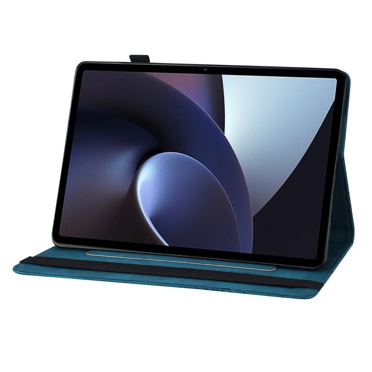 For OPPO Pad 11 inch 2022 Big Butterfly Embossed Leather Tablet Case(Blue) - OPPO by PMC TechLife | Online Shopping South Africa | PMC TechLife | Buy Now Pay Later Mobicred