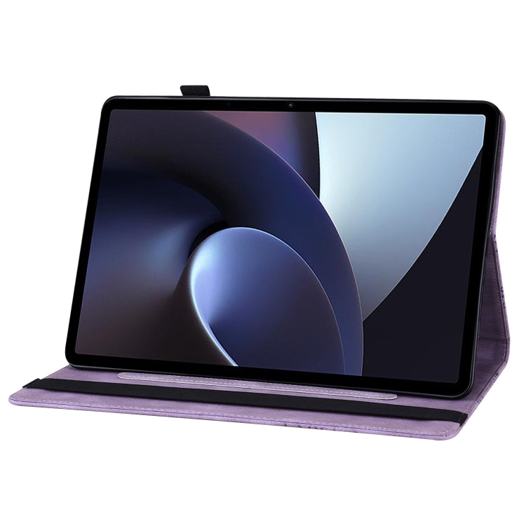 For OPPO Pad 11 inch 2022 Big Butterfly Embossed Leather Tablet Case(Purple) - OPPO by PMC TechLife | Online Shopping South Africa | PMC TechLife | Buy Now Pay Later Mobicred