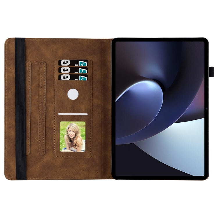 For OPPO Pad 11 inch 2022 Big Butterfly Embossed Leather Tablet Case(Brown) - OPPO by PMC TechLife | Online Shopping South Africa | PMC TechLife | Buy Now Pay Later Mobicred