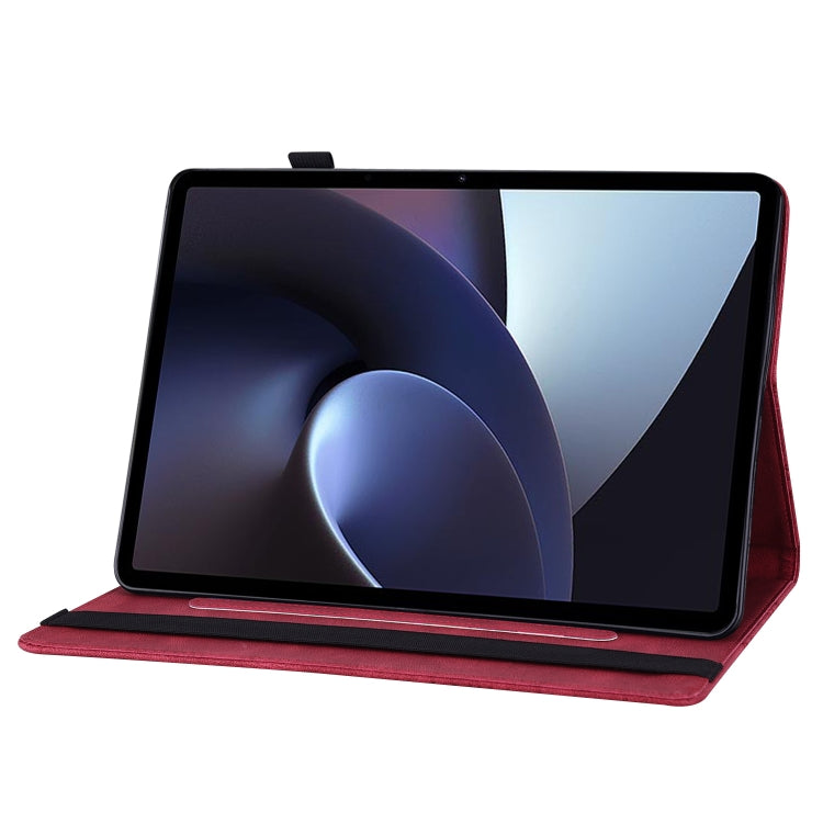For OPPO Pad 11 inch 2022 Big Butterfly Embossed Leather Tablet Case(Red) - OPPO by PMC TechLife | Online Shopping South Africa | PMC TechLife | Buy Now Pay Later Mobicred