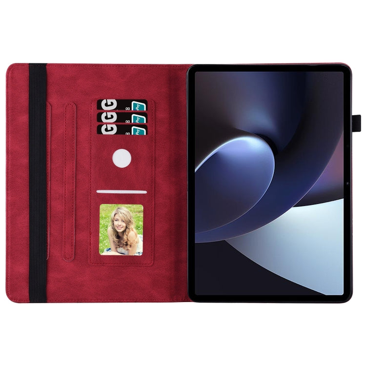 For OPPO Pad 11 inch 2022 Big Butterfly Embossed Leather Tablet Case(Red) - OPPO by PMC TechLife | Online Shopping South Africa | PMC TechLife | Buy Now Pay Later Mobicred