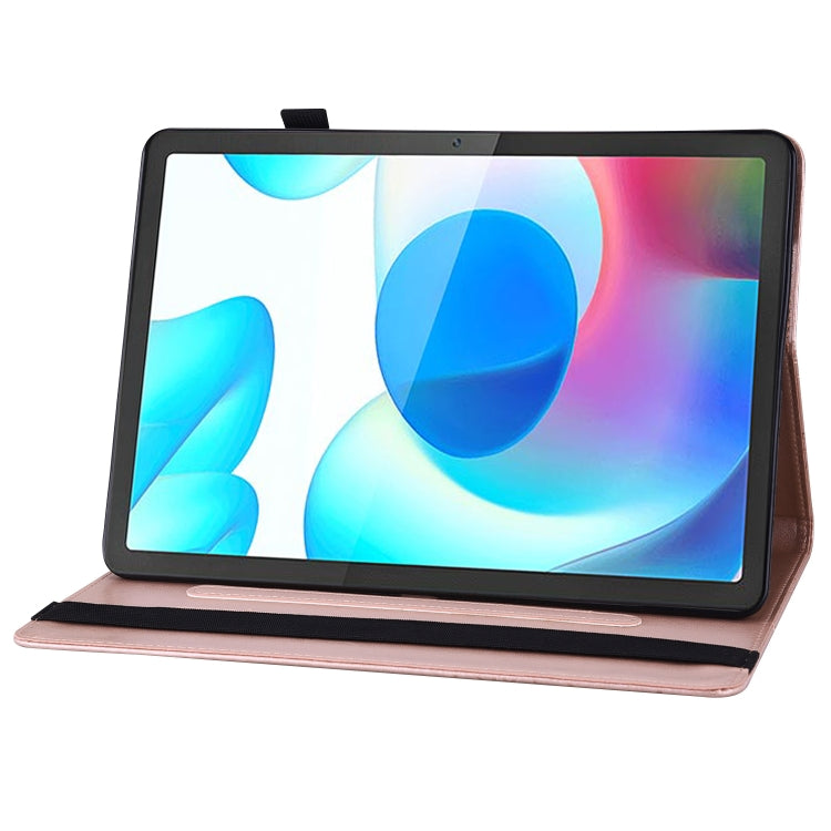 For Realme Pad Big Butterfly Embossed Leather Tablet Case(Rose Gold) - Realme by PMC TechLife | Online Shopping South Africa | PMC TechLife | Buy Now Pay Later Mobicred