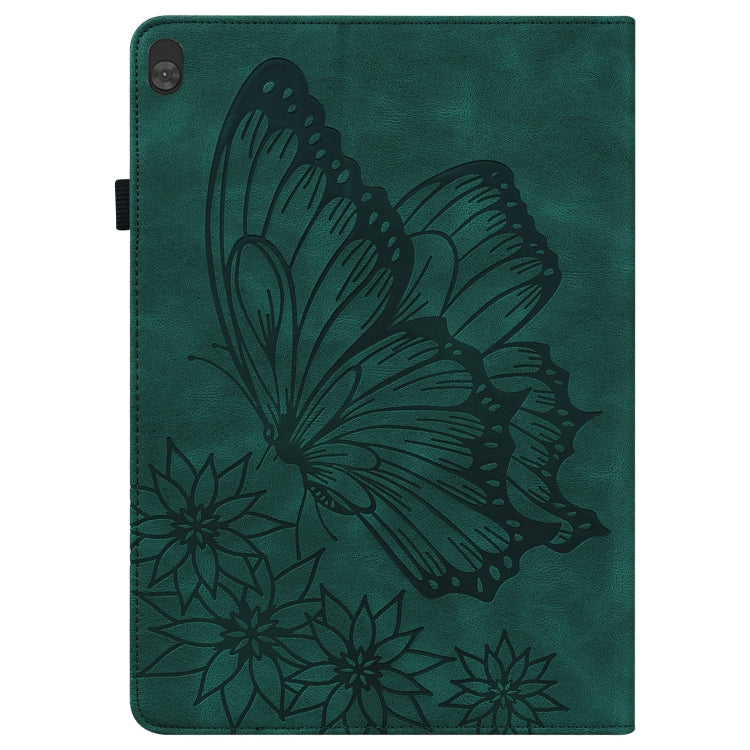 For Lenovo Tab M10 X505L Big Butterfly Embossed Leather Tablet Case(Green) - Lenovo by PMC TechLife | Online Shopping South Africa | PMC TechLife | Buy Now Pay Later Mobicred
