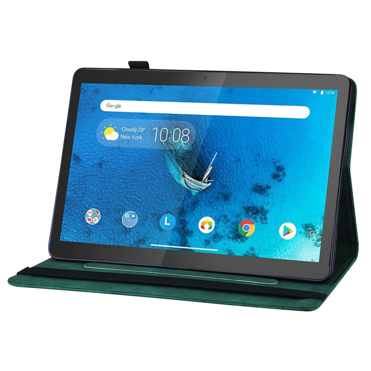 For Lenovo Tab M10 X505L Big Butterfly Embossed Leather Tablet Case(Green) - Lenovo by PMC TechLife | Online Shopping South Africa | PMC TechLife | Buy Now Pay Later Mobicred