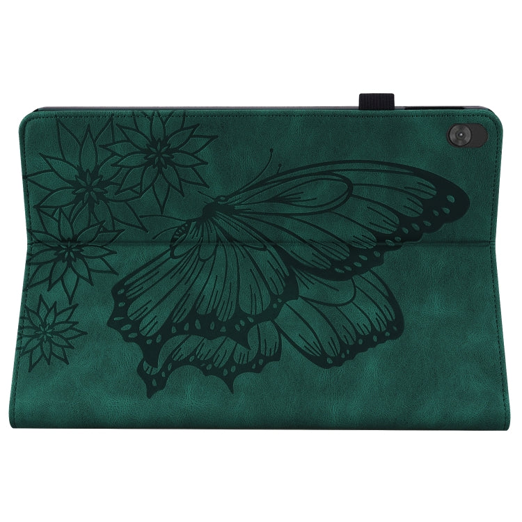 For Lenovo Tab M10 X505L Big Butterfly Embossed Leather Tablet Case(Green) - Lenovo by PMC TechLife | Online Shopping South Africa | PMC TechLife | Buy Now Pay Later Mobicred
