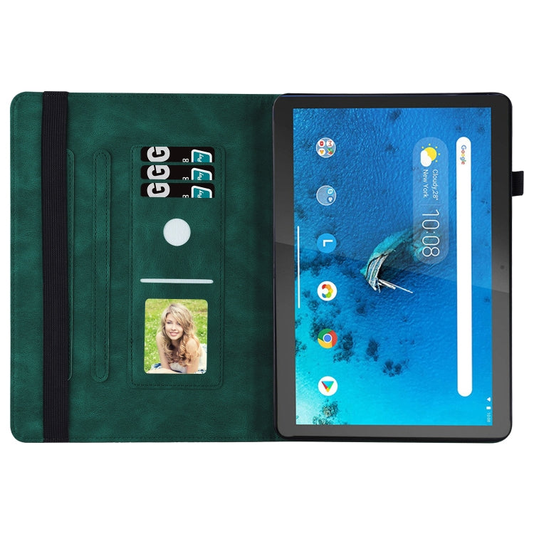 For Lenovo Tab M10 X505L Big Butterfly Embossed Leather Tablet Case(Green) - Lenovo by PMC TechLife | Online Shopping South Africa | PMC TechLife | Buy Now Pay Later Mobicred