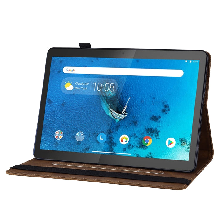 For Lenovo Tab M10 X505L Big Butterfly Embossed Leather Tablet Case(Brown) - Lenovo by PMC TechLife | Online Shopping South Africa | PMC TechLife | Buy Now Pay Later Mobicred