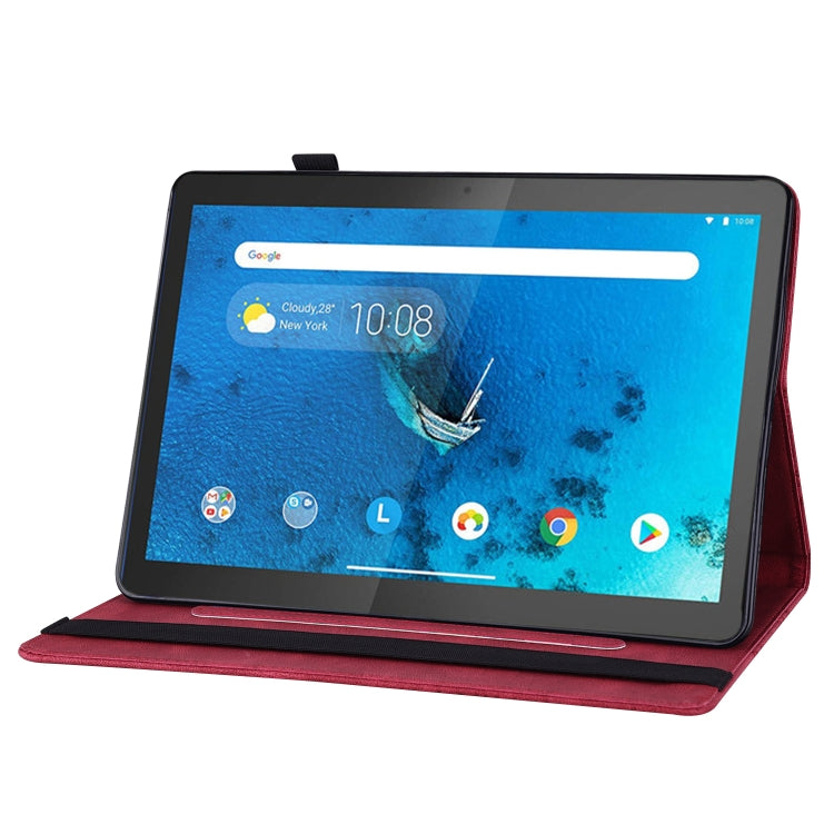For Lenovo Tab M10 X505L Big Butterfly Embossed Leather Tablet Case(Red) - free shipping - PMC TechLife - Order now!