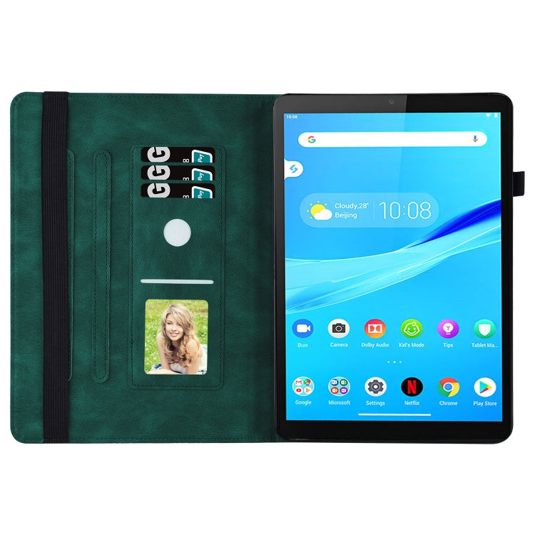 For Lenovo Tab M10 Plus 10.6 3rd Gen 2022 Big Butterfly Embossed Leather Tablet Case(Green) - Lenovo by PMC TechLife | Online Shopping South Africa | PMC TechLife | Buy Now Pay Later Mobicred