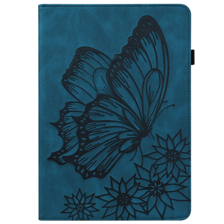 For Lenovo Tab M10 Plus 10.6 3rd Gen 2022 Big Butterfly Embossed Leather Tablet Case(Blue) - free shipping - PMC TechLife - Order now!