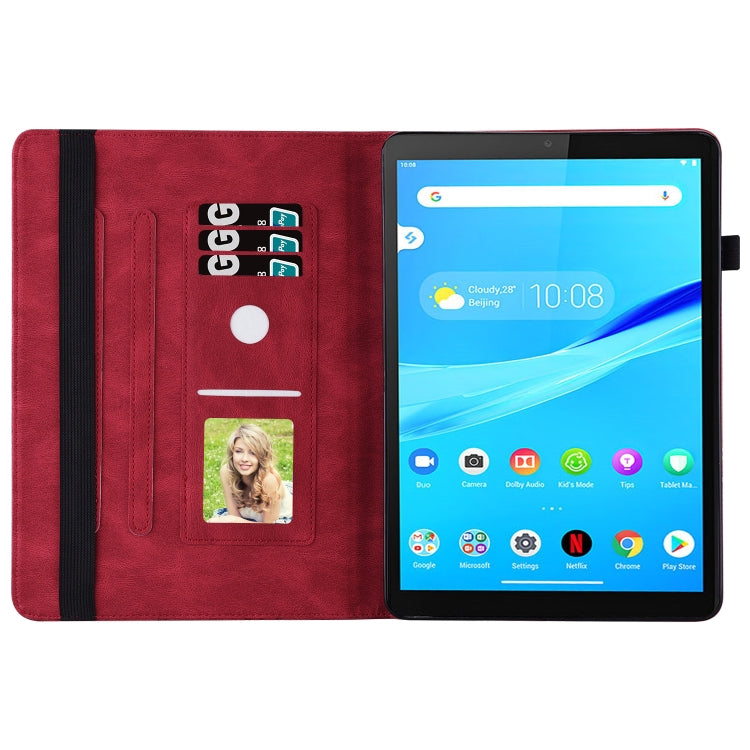 For Lenovo Tab M10 Plus 10.6 3rd Gen 2022 Big Butterfly Embossed Leather Tablet Case(Red) - Lenovo by PMC TechLife | Online Shopping South Africa | PMC TechLife | Buy Now Pay Later Mobicred