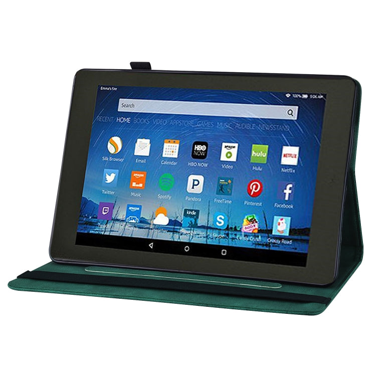 For Amazon Kindle Fire HD 10 2019 / 2017 Big Butterfly Embossed Smart Leather Tablet Case(Green) - Amazon by PMC TechLife | Online Shopping South Africa | PMC TechLife | Buy Now Pay Later Mobicred