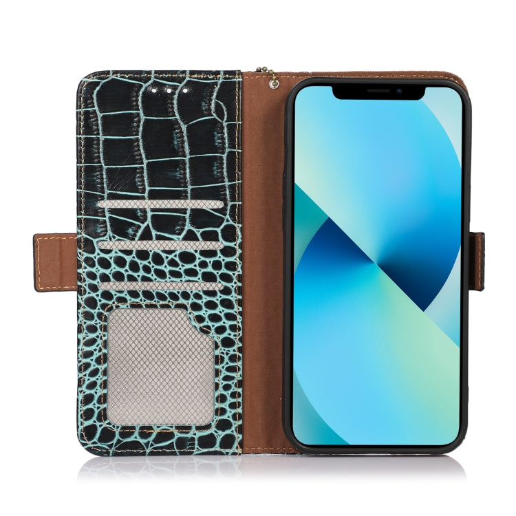 For Motorola Moto G Stylus 5G 2022 Crocodile Top Layer Cowhide Leather Phone Case(Green) - Motorola Cases by PMC TechLife | Online Shopping South Africa | PMC TechLife | Buy Now Pay Later Mobicred