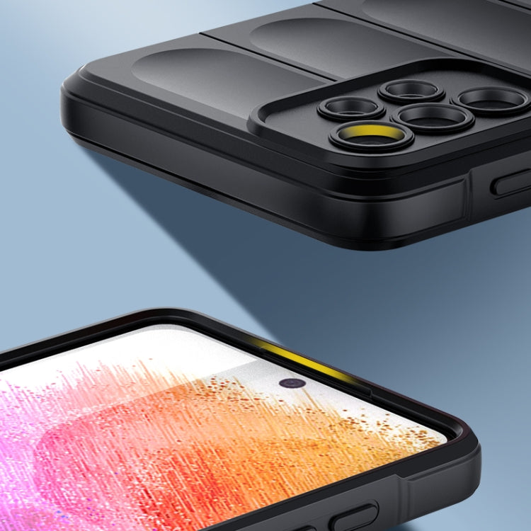 For Samsung Galaxy A73 Magic Shield TPU + Flannel Phone Case(Grey) - Galaxy Phone Cases by PMC TechLife | Online Shopping South Africa | PMC TechLife | Buy Now Pay Later Mobicred