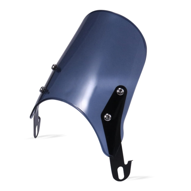 XRL-456120 Motorcycle 5-7 inch Headlight Retro Windshield(Grey Blue) - Others by PMC TechLife | Online Shopping South Africa | PMC TechLife | Buy Now Pay Later Mobicred
