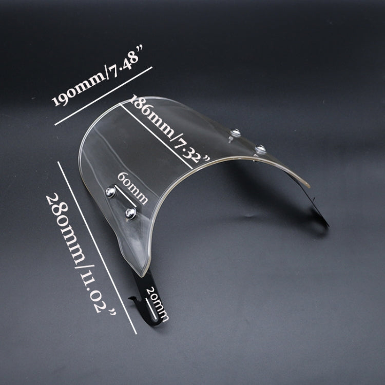 XRL-456120 Motorcycle 5-7 inch Headlight Retro Windshield(Transparent) - free shipping - PMC TechLife - Order now!