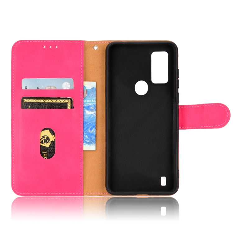 For Blackview A50 Skin Feel Magnetic Flip Leather Phone Case(Rose Red) - More Brand by PMC TechLife | Online Shopping South Africa | PMC TechLife | Buy Now Pay Later Mobicred