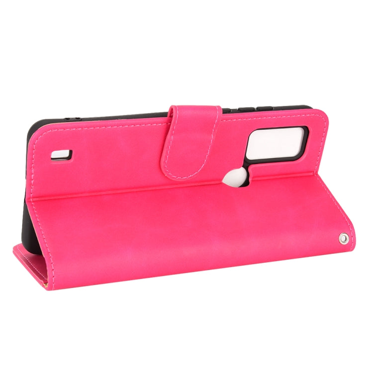 For Blackview A50 Skin Feel Magnetic Flip Leather Phone Case(Rose Red) - More Brand by PMC TechLife | Online Shopping South Africa | PMC TechLife | Buy Now Pay Later Mobicred