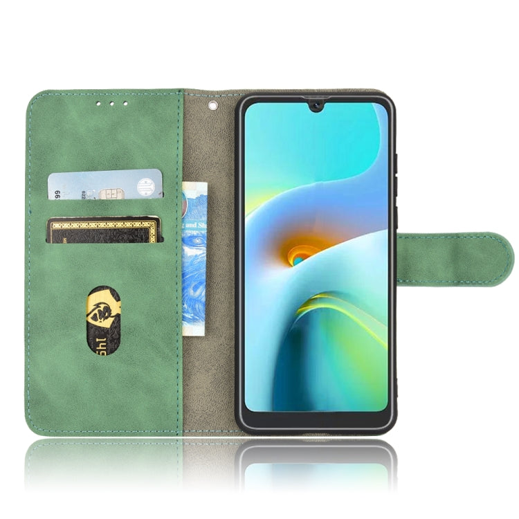 For Blackview A50 Skin Feel Magnetic Flip Leather Phone Case(Green) - More Brand by PMC TechLife | Online Shopping South Africa | PMC TechLife | Buy Now Pay Later Mobicred