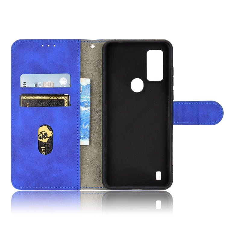 For Blackview A50 Skin Feel Magnetic Flip Leather Phone Case(Blue) - More Brand by PMC TechLife | Online Shopping South Africa | PMC TechLife | Buy Now Pay Later Mobicred